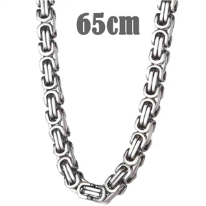 Big Hawn necklace in matt steel 65cm / 7mm