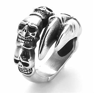 Skull ring in stainless steel 2cm wide