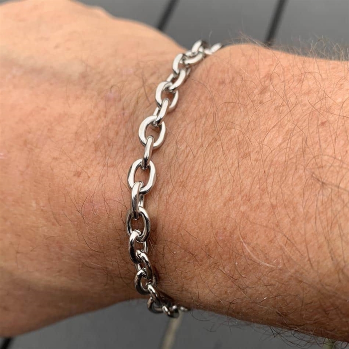 Bracelet simple in stainless steel 6mm "Chain"