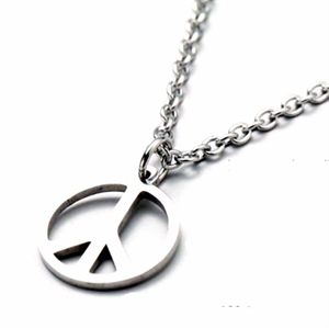 Peace necklace in stainless steel