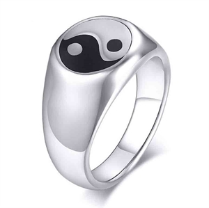 Yen & Yang stainless steel ring