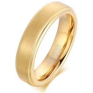 Golden tungsten ring 6mm wide