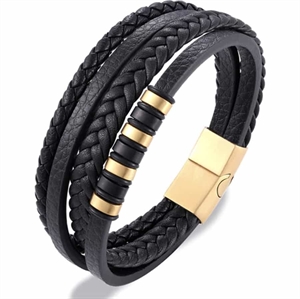New Milano goldpl - Leather bracelet