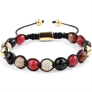Haz black and red pearl bracelet