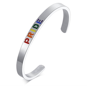 Bangle Pride bracelet in stainless steel.