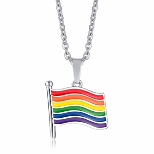 Rainbow flag necklace