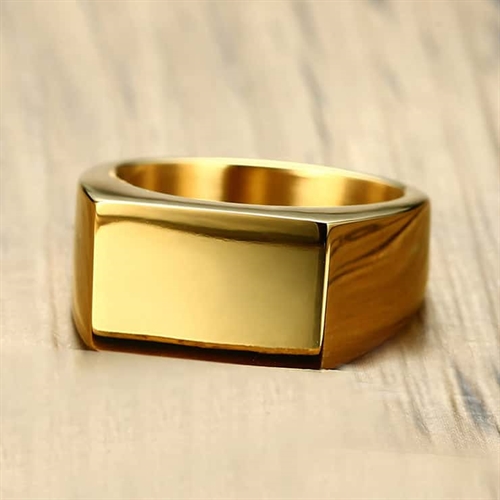 Gold-plated men\'s ring M5