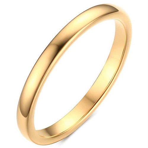 Thin gold plated tungsten ring