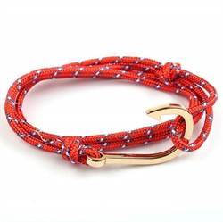 Red sailor cord bracelet