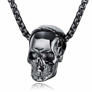 Black skull necklace 