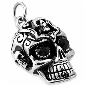 Face Of Skull - necklace with chain