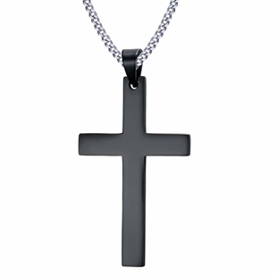 Black cross jewellery for men