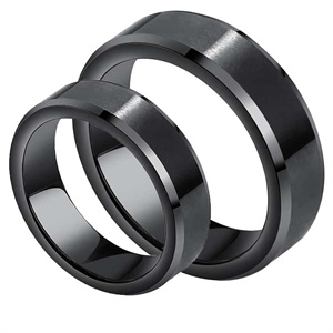 Black Kope Engagement Ring Tungsten 