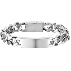 Nickey steel bracelet with link chain.