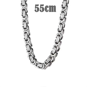 Big Hawn necklace in matt steel 55cm / 7mm