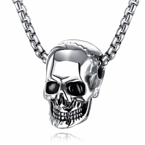 Stainless steel skull necklace 