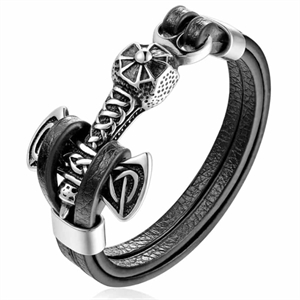 Thors-hammer bracelet steel
