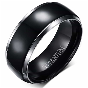 Black Titanium men's ring "Titan"