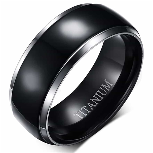 Black Titanium men\'s ring "Titan"