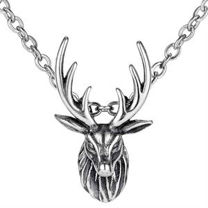 Deer necklace in steel