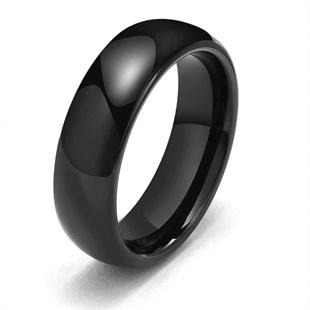black tungsten ring for men