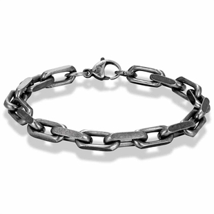 Old oxy. steel bracelet link viking