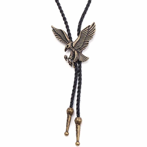 Golden Western Eagle - leather cord 70cm